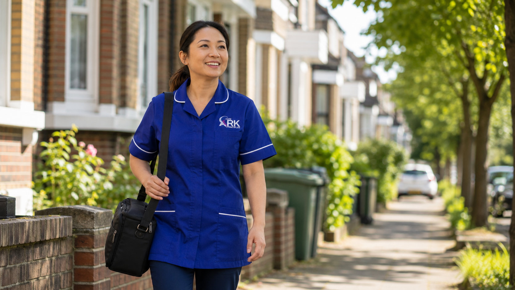 Ark Care Principles carer offering companionship to a client in the local community