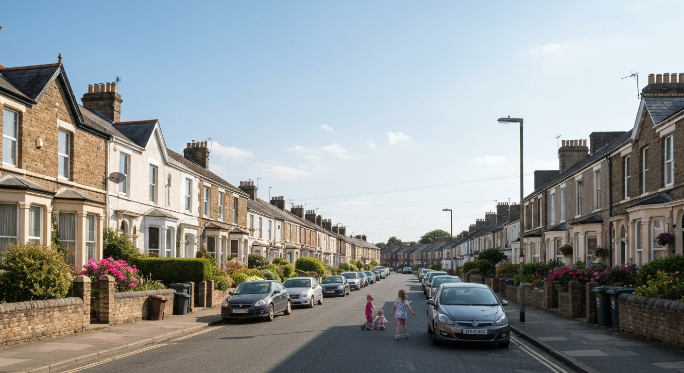Residential street in Stockton-on-Tees, Tees Valley