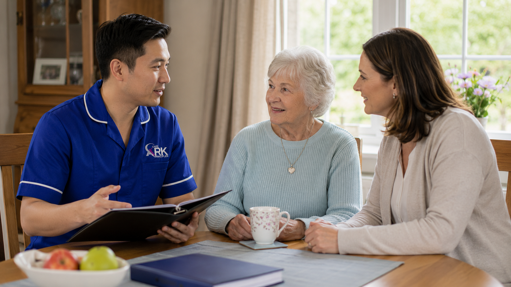 Ark Care Principles carer conducting a free home care assessment